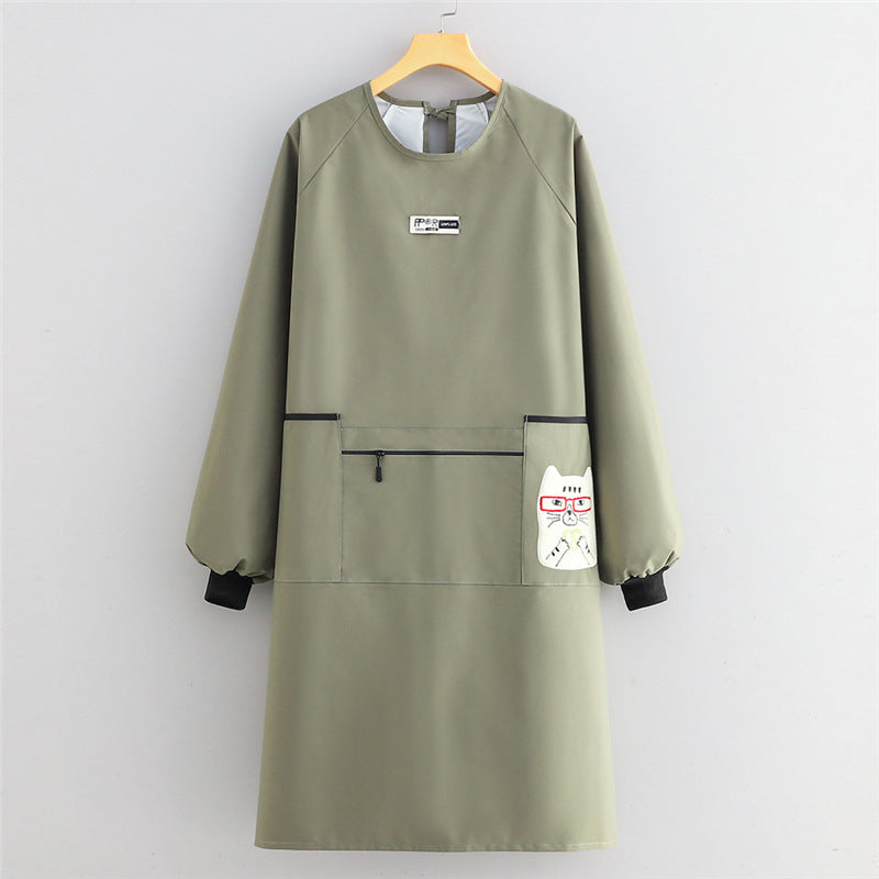 Delantal Impermeable Con Mangas Diseño Japonés Para Mujer